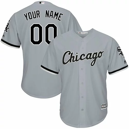 Chicago White Sox Customized Authentic Jersey: Grey Men's Baseball Road Flex Base9531913