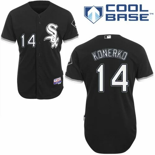 #14 Chicago White Sox Paul Konerko Authentic Jersey: Black Youth Baseball Alternate Cool Base6220326