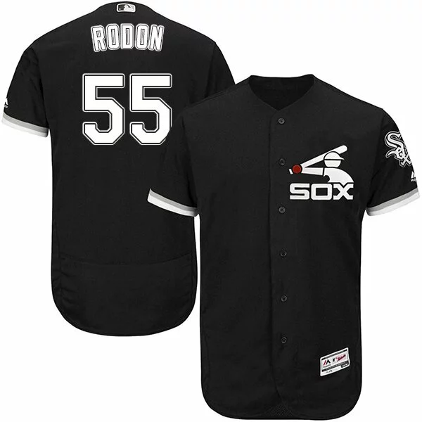 #55 Chicago White Sox Carlos Rodon Authentic Jersey: Black Men's Baseball Alternate Cool Base6210326