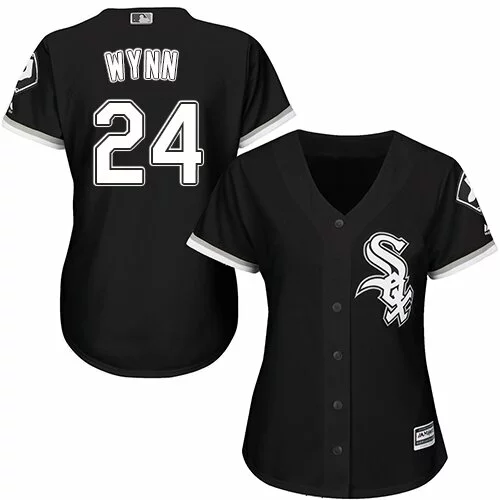 #24 Chicago White Sox Early Wynn Authentic Jersey: Black Women's Baseball Alternate Cool Base8900326