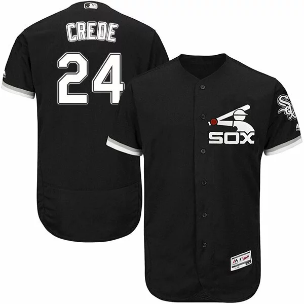 #24 Chicago White Sox Joe Crede Authentic Jersey: Black Youth Baseball Alternate Cool Base2360326