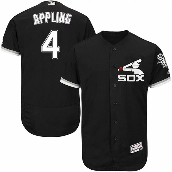 #4 Chicago White Sox Luke Appling Authentic Jersey: Black Men's Baseball Alternate Cool Base1290326