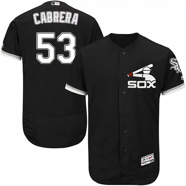 #53 Chicago White Sox Melky Cabrera Authentic Jersey: Black Youth Baseball Alternate Cool Base4330326