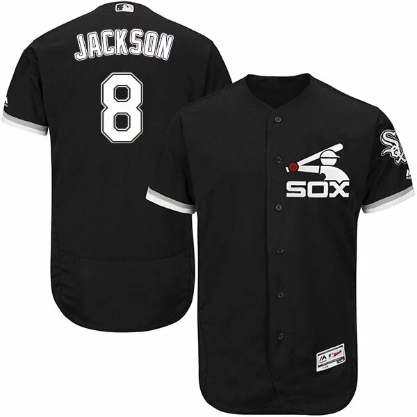 #8 Chicago White Sox Bo Jackson Authentic Jersey: Black Men's Baseball Alternate Cool Base8590326