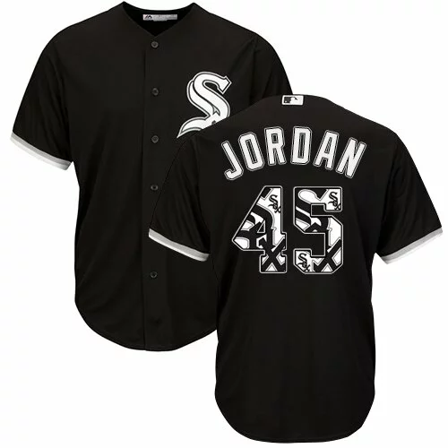 #45 Chicago White Sox Michael Jordan Authentic Jersey: Black Men's Baseball Team Logo Fashion Cool Base8052013
