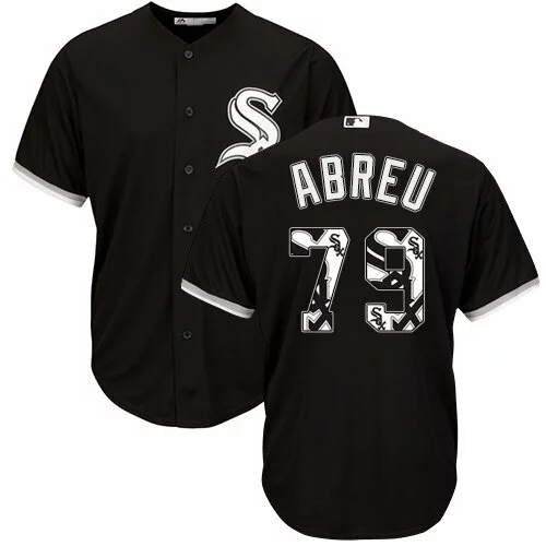 #79 Chicago White Sox Jose Abreu Authentic Jersey: Black Men's Baseball Team Logo Fashion Cool Base7052013