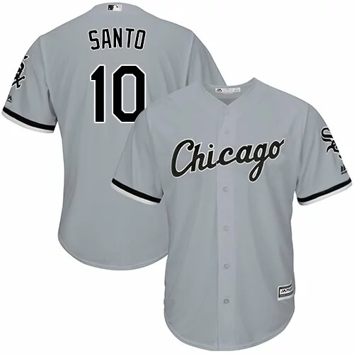 #10 Chicago White Sox Ron Santo Authentic Jersey: Grey Men's Baseball Road Flex Base1731914