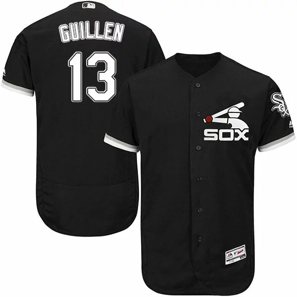 #13 Chicago White Sox Ozzie Guillen Authentic Jersey: Black Men's Baseball Alternate Cool Base2680326