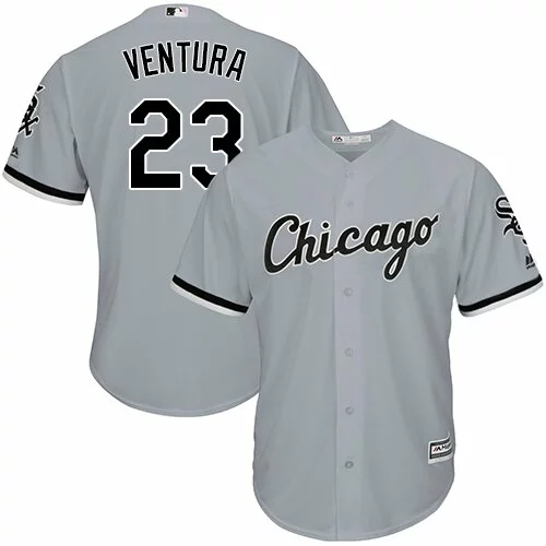 #23 Chicago White Sox Robin Ventura Authentic Jersey: Grey Men's Baseball Road Flex Base8411913