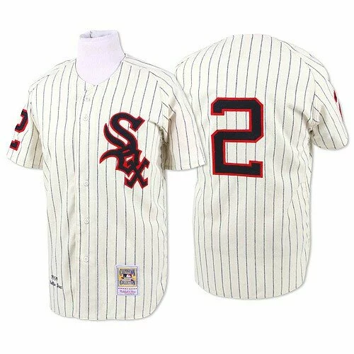 #2 Chicago White Sox Nellie Fox Authentic Jersey: Cream Men's Baseball 1959 Throwback8940326