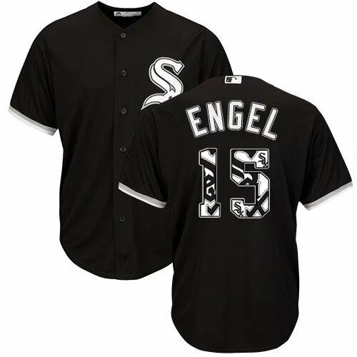 #15 Chicago White Sox Adam Engel Authentic Jersey: Black Men's Baseball Team Logo Fashion Cool Base2771716