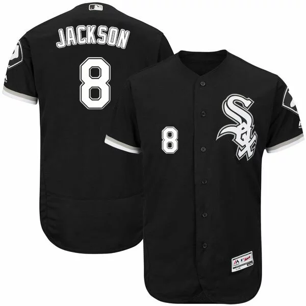 #8 Chicago White Sox Bo Jackson Authentic Jersey: Black Men's Baseball Flexbase Collection6240326