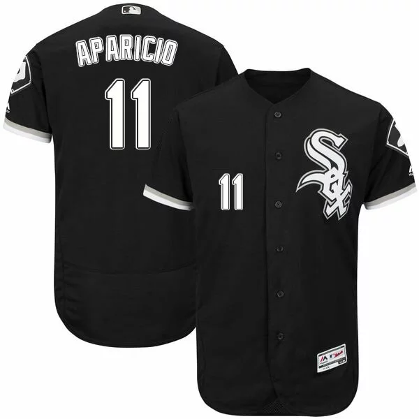 #11 Chicago White Sox Luis Aparicio Authentic Jersey: Black Men's Baseball Flexbase Collection2590326