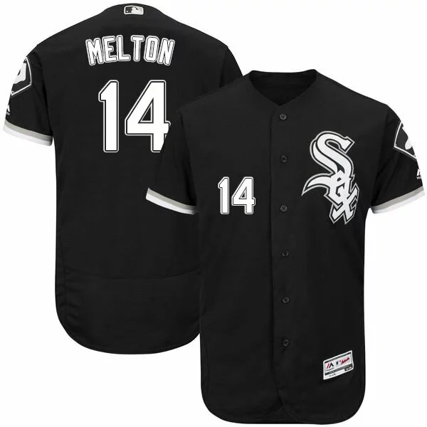 #14 Chicago White Sox Bill Melton Authentic Jersey: Black Men's Baseball Flexbase Collection7720326
