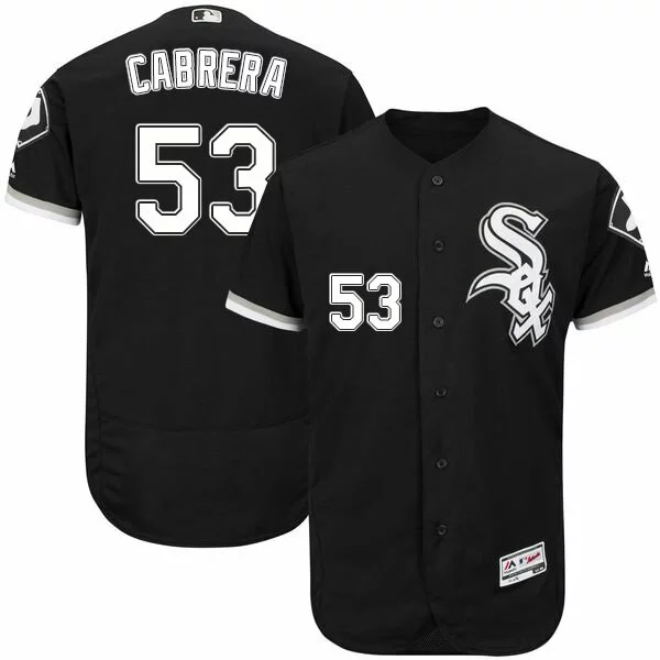 #53 Chicago White Sox Melky Cabrera Authentic Jersey: Black Men's Baseball Flexbase Collection9780326