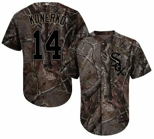#14 Chicago White Sox Paul Konerko Authentic Jersey: Camo Youth Baseball Realtree Collection Flex Base2432028