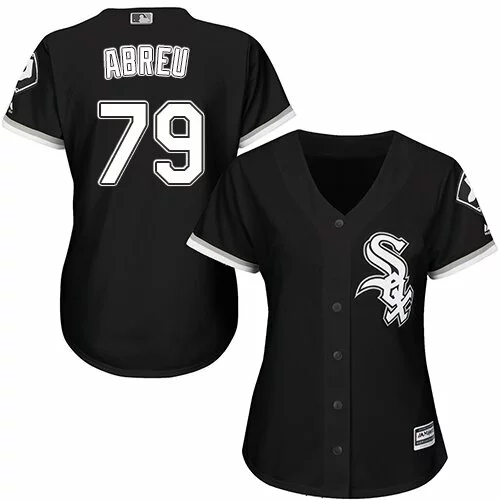 #79 Chicago White Sox Jose Abreu Authentic Jersey: Black Women's Baseball Alternate Cool Base1720326
