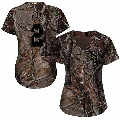 #2 Chicago White Sox Nellie Fox Authentic Jersey: Camo Women's Baseball Realtree Collection Flex Base2232028