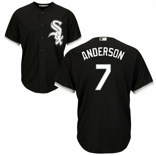 #7 Chicago White Sox Tim Anderson Authentic Jersey: Black Youth Baseball Alternate Cool Base3201455