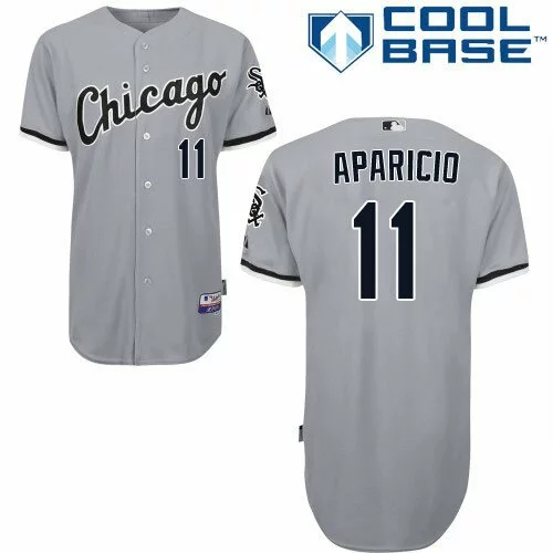 #11 Chicago White Sox Luis Aparicio Authentic Jersey: Grey Youth Baseball Road Cool Base8910326