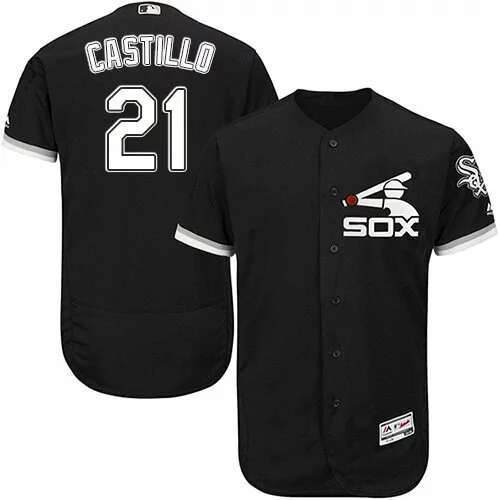 #21 Chicago White Sox Welington Castillo Authentic Jersey: Black Men's Baseball Flexbase Collection1711716