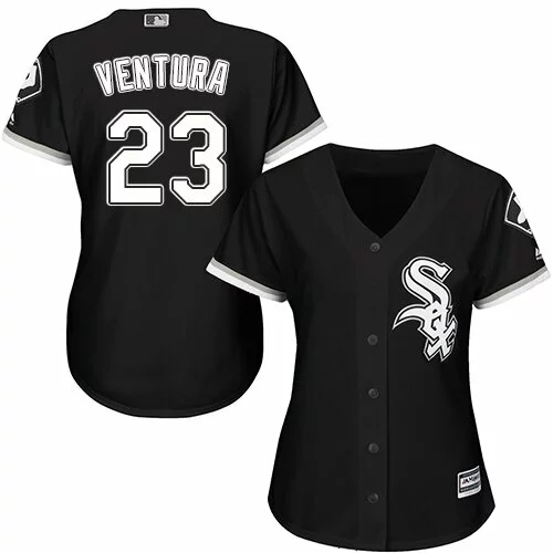 #23 Chicago White Sox Robin Ventura Authentic Jersey: Black Women's Baseball Alternate Cool Base5850326