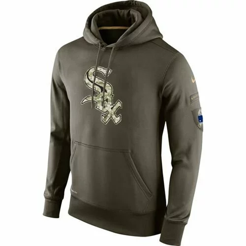 Baseball Chicago White Sox Olive Salute To Service KO Performance Hoodie
